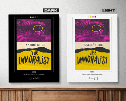 The Immoralist Book Cover Poster | Andre Gide, The Immoralist Poster, The Immoralist Print, Book Posters, Canvas Wall Art, Book Lover Gift