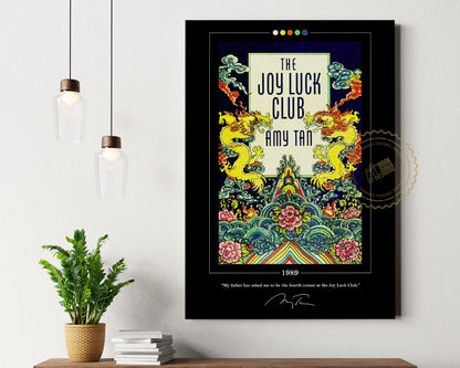 The Joy Luck Club Book Cover Poster | Amy Tan, Joy Luck Club Poster, Joy Luck Club Print, Book Posters, Canvas Wall Art, Book Lover Gift