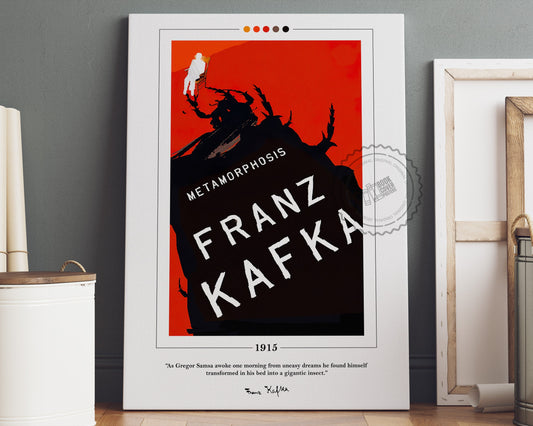 The Metamorphosis Book Cover Poster | Franz Kafka, Metamorphosis Poster, Metamorphosis Print, Book Posters, Canvas Print, Book Lover Gift