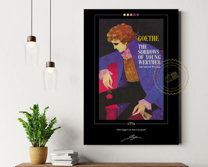 The Sorrows of Young Werther Book Cover Poster | Goethe, The Sorrows of Young Werther Poster, Book Posters, Canvas Wall Art, Book Lover Gift