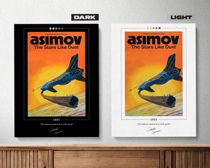 The Stars Like Dust Book Cover Poster | Isaac Asimov, The Stars Like Dust Poster, Book Posters, Book Art, Canvas Wall Art, Book Lover Gift