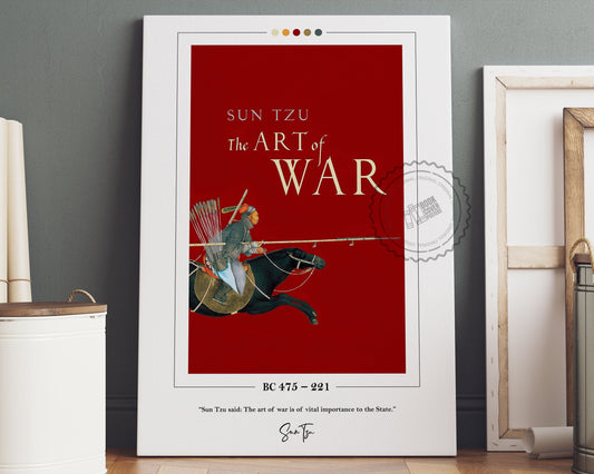 The Art of War Book Cover Poster | Sun Tzu, The Art of War Poster, The Art of War Print, Book Posters, Canvas Wall Art, Book Lover Gift