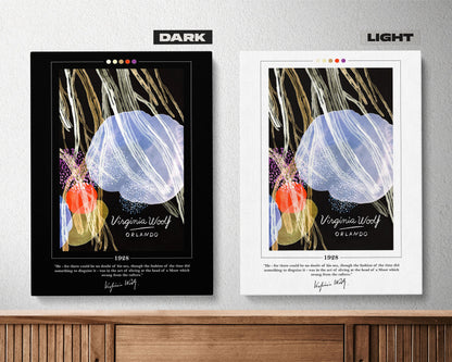 Orlando Book Cover Poster | Virginia Woolf, Orlando Poster, Orlando Print, Book Posters, Book Art, Canvas Wall Art, Book Lover Gift