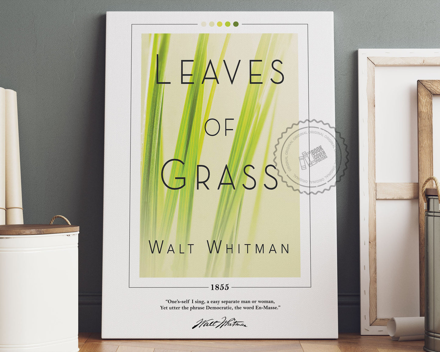 Leaves of Grass Book Cover Poster | Walt Whitman, Leaves of Grass Poster, Leaves of Grass Print, Book Posters, Book Art, Book Lover Gift