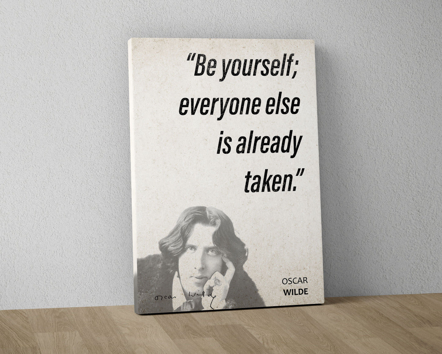 Oscar Wilde Quote Wall Art | "Be Yourself" Quote Poster, Quote Print, Quote Art, Book Quote, Canvas Wall Art, Book Lover Gift
