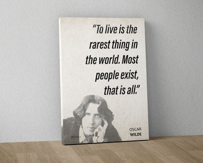Oscar Wilde Quote Wall Art | "People Exist" Quote Poster, Quote Print, Quote Art, Book Quote, Canvas Wall Art, Book Lover Gift