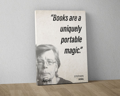 Stephen King Quote Wall Art | "Portable Magic" Quote Poster, Quote Print, Quote Art, Book Quote, Canvas Wall Art, Book Lover Gift