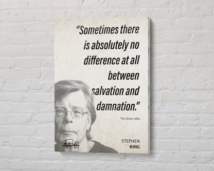 Stephen King Quote Wall Art | The Green Mile Quote Poster, Quote Print, Quote Art, Book Quote, Canvas Wall Art, Book Lover Gift
