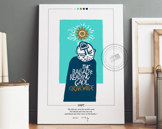 The Ballad of Reading Gaol Book Cover Poster | Oscar Wilde, The Ballad of Reading Gaol Poster, Book Posters, Canvas Print, Book Lover Gift