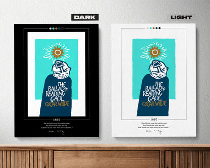 The Ballad of Reading Gaol Book Cover Poster | Oscar Wilde, The Ballad of Reading Gaol Poster, Book Posters, Canvas Print, Book Lover Gift