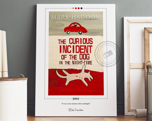 The Curious Incident of the Dog in the Night-Time Book Cover Poster | Mark Haddon, The Curious Incident of the Dog in the Night-Time Poster