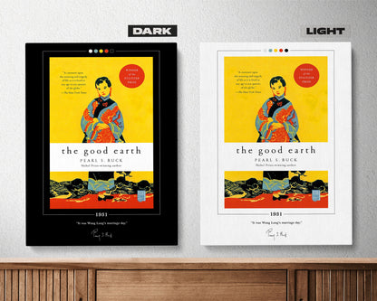 The Good Earth Book Cover Poster | Pearl S. Buck, The Good Earth Poster, The Good Earth Print, Book Poster, Canvas Wall Art, Book Lover Gift