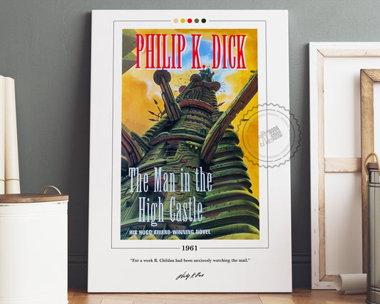 The Man in the High Castle Book Cover Poster | Philip K Dick, The Man in the High Castle Poster, Book Posters, Canvas Print, Book Lover Gift