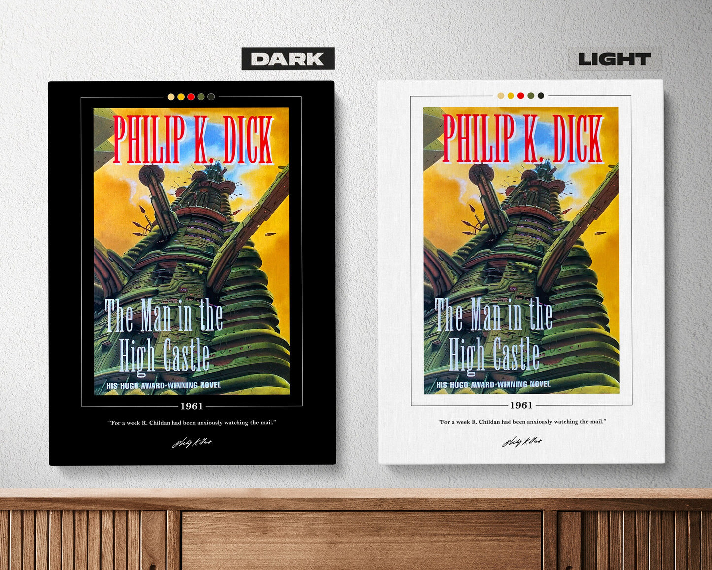 The Man in the High Castle Book Cover Poster | Philip K Dick, The Man in the High Castle Poster, Book Posters, Canvas Print, Book Lover Gift
