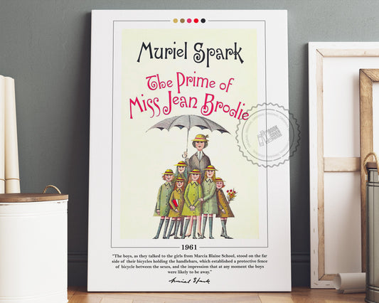 The Prime of Miss Jean Brodie Book Cover Poster | Muriel Spark, The Prime of Miss Jean Brodie Poster, Book Posters, Book Lover Gift