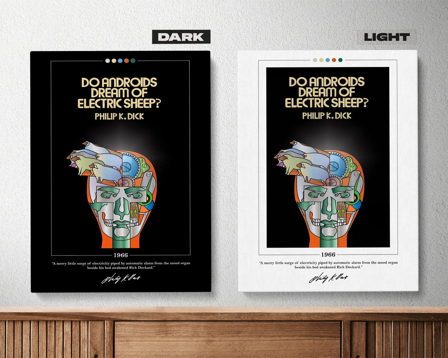 Do Androids Dream of Electric Sheep Book Cover Poster | Philip K Dick, Do Androids Dream of Electric Sheep Poster, Book Poster, Canvas Print