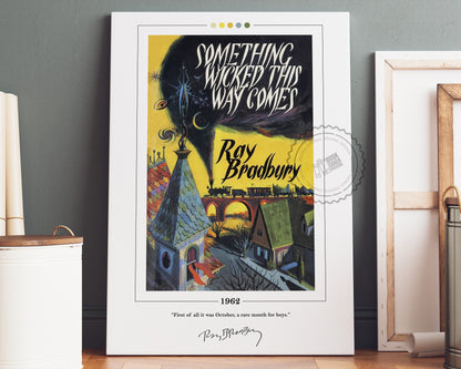 Something Wicked This Way Comes Book Cover Poster | Ray Bradbury, Something Wicked This Way Comes Poster, Book Posters, Canvas Wall Art