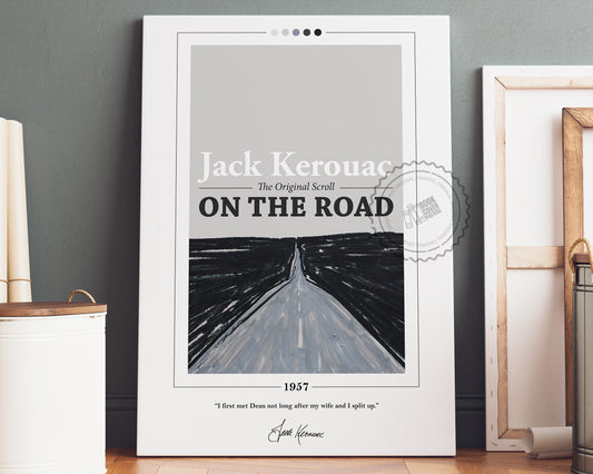 On The Road Book Cover Poster | Jack Kerouac, On The Road Poster, On The Road Print, Book Posters, Canvas Print, Book Art, Book Lover Gift