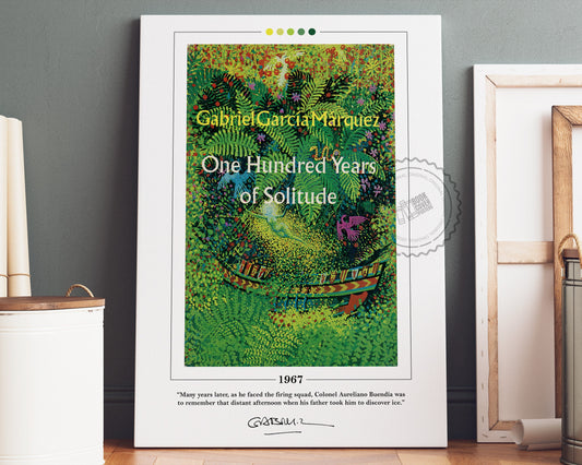 One Hundred Years of Solitude Book Cover Poster | Gabriel Garcia Marquez, One Hundred Years of Solitude Poster, Book Posters, Canvas Print
