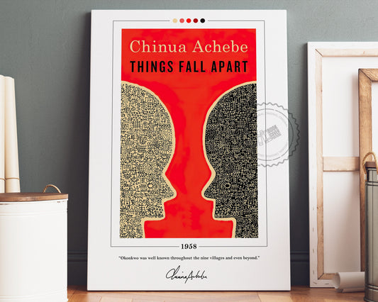 Things Fall Apart Book Cover Poster | Chinua Achebe, Things Fall Apart Poster, Book Posters, Book Art, Canvas Wall Art, Book Lover Gift