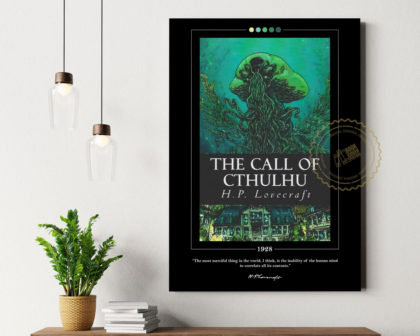 Call of Cthulhu Book Cover Poster | H. P. Lovecraft, Call of Cthulhu Poster, Cthulhu Print, Book Posters, Canvas Wall Art, Book Lover Gift
