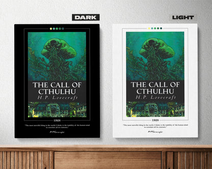 Call of Cthulhu Book Cover Poster | H. P. Lovecraft, Call of Cthulhu Poster, Cthulhu Print, Book Posters, Canvas Wall Art, Book Lover Gift