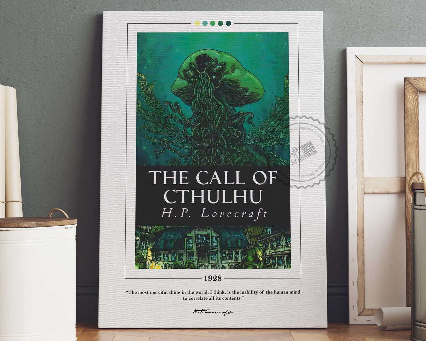 Call of Cthulhu Book Cover Poster | H. P. Lovecraft, Call of Cthulhu Poster, Cthulhu Print, Book Posters, Canvas Wall Art, Book Lover Gift