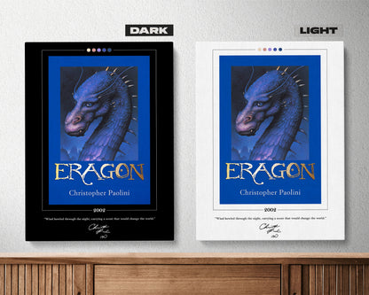 Eragon Book Cover Poster | Christopher Paolini, Eragon Poster, Eragon Print, Book Posters, Canvas Wall Art, Book Art, Book Lover Gift