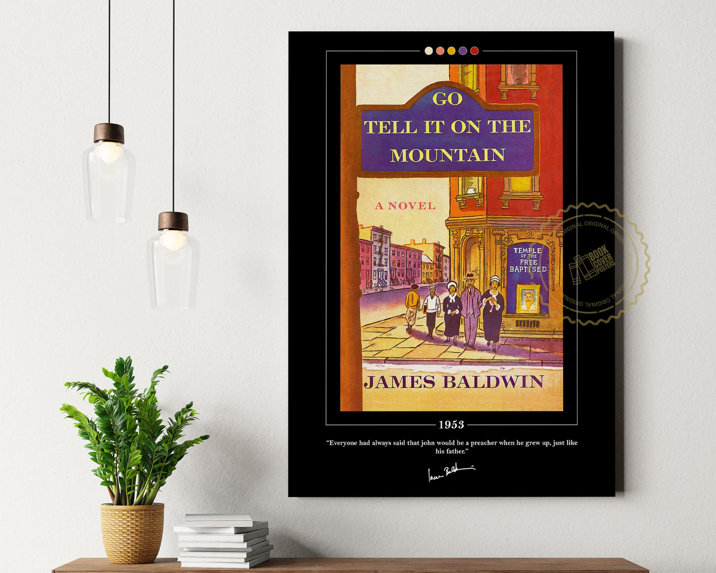 Go Tell It on the Mountain Book Cover Poster | James Baldwin, Go Tell It on the Mountain Poster, Book Posters, Canvas Print, Book Lover Gift