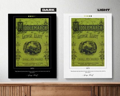 Middlemarch Book Cover Poster | George Eliot, Middlemarch Poster, Middlemarch Print, Book Poster, Book Art, Canvas Wall Art, Book Lover Gift