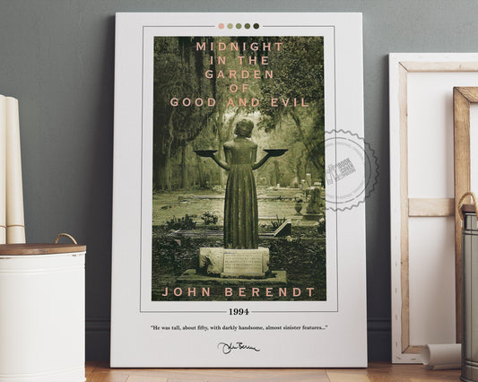 Midnight in the Garden of Good and Evil Book Cover Poster | John Berendt, Midnight in the Garden of Good and Evil Poster, Book Posters