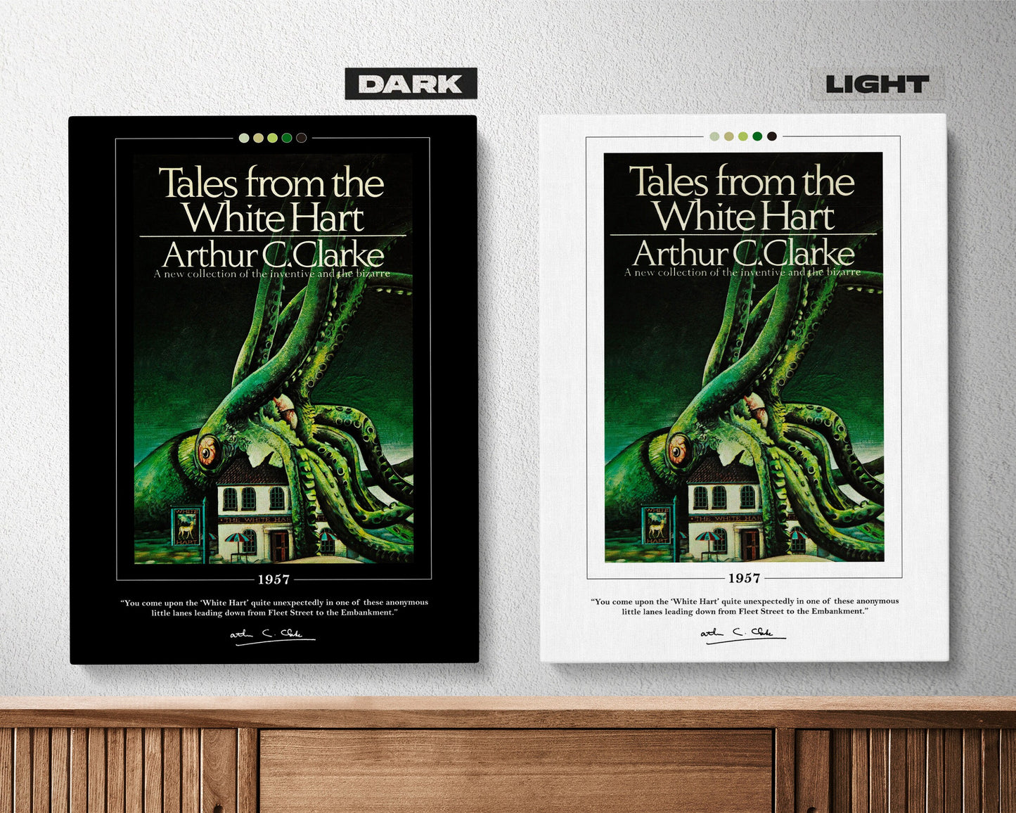 Tales from the White Hart Book Cover Poster | Arthur C. Clarke, Tales from the White Hart Poster, Book Poster, Canvas Print, Book Lover Gift