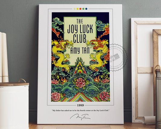 The Joy Luck Club Book Cover Poster | Amy Tan, Joy Luck Club Poster, Joy Luck Club Print, Book Posters, Canvas Wall Art, Book Lover Gift