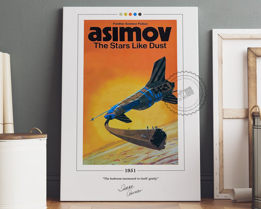 The Stars Like Dust Book Cover Poster | Isaac Asimov, The Stars Like Dust Poster, Book Posters, Book Art, Canvas Wall Art, Book Lover Gift