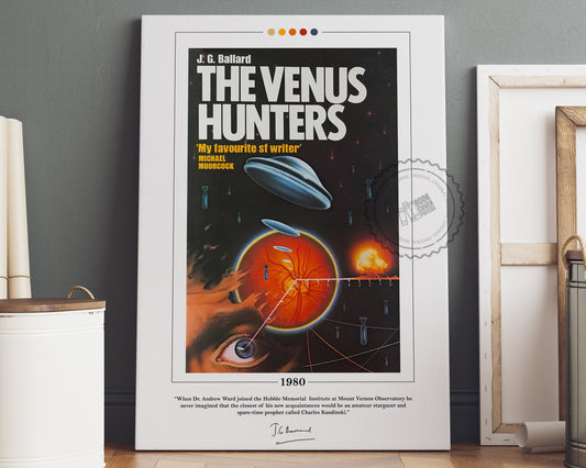 The Venus Hunters Book Cover Poster | J. G. Ballard, The Venus Hunters Poster, Book Posters, Book Art, Canvas Wall Art, Book Lover Gift