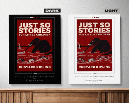 Just So Stories Book Cover Poster | Rudyard Kipling, Just So Stories Poster, Just So Stories Print, Book Posters, Book Art, Book Lover Gift