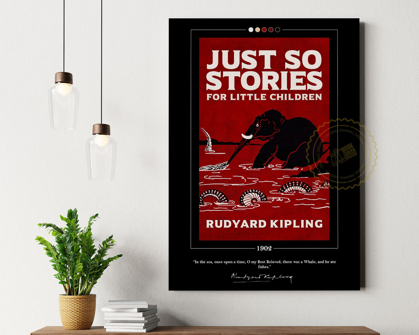 Just So Stories Book Cover Poster | Rudyard Kipling, Just So Stories Poster, Just So Stories Print, Book Posters, Book Art, Book Lover Gift