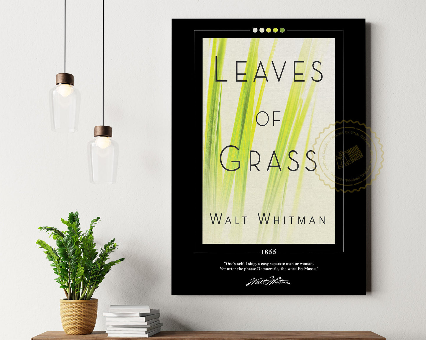 Leaves of Grass Book Cover Poster | Walt Whitman, Leaves of Grass Poster, Leaves of Grass Print, Book Posters, Book Art, Book Lover Gift