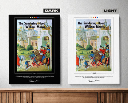 The Sundering Flood Book Cover Poster | William Morris, The Sundering Flood Poster, Book Posters, Book Art, Canvas Wall Art, Book Lover Gift