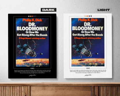 Dr. Bloodmoney Book Cover Poster | Philip K Dick, Dr. Bloodmoney Poster, Dr. Bloodmoney Print, Book Poster, Canvas Wall Art, Book Lover Gift