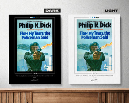 Flow My Tears the Policeman Said Book Cover Poster | Philip K Dick, Flow My Tears the Policeman Said Poster, Book Poster, Book Lover Gift