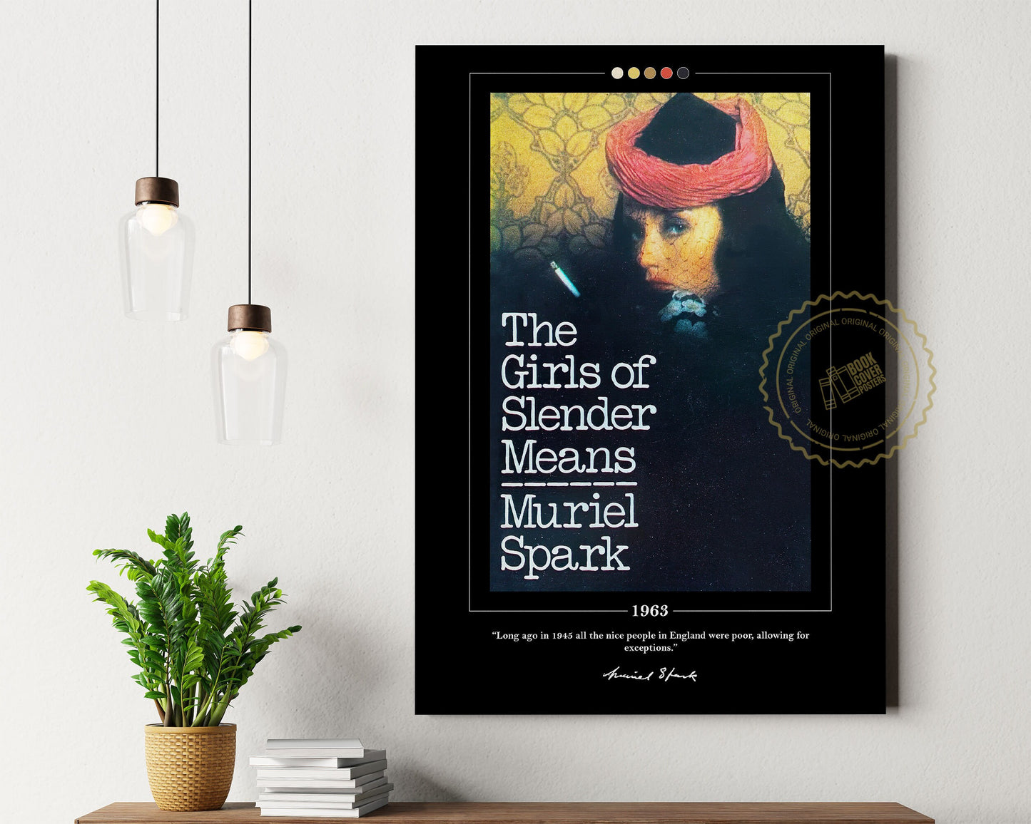 The Girls of Slender Means Book Cover Poster | Muriel Spark, The Girls of Slender Means Poster, Book Posters, Canvas Print, Book Lover Gift