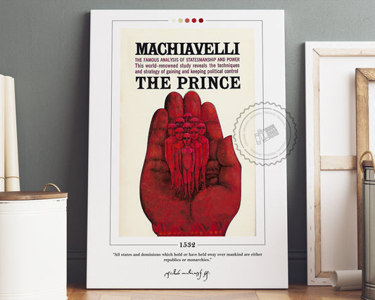 The Prince Book Cover Poster | Machiavelli, The Prince Poster, The Prince Print, Book Posters, Book Art, Canvas Wall Art, Book Lover Gift