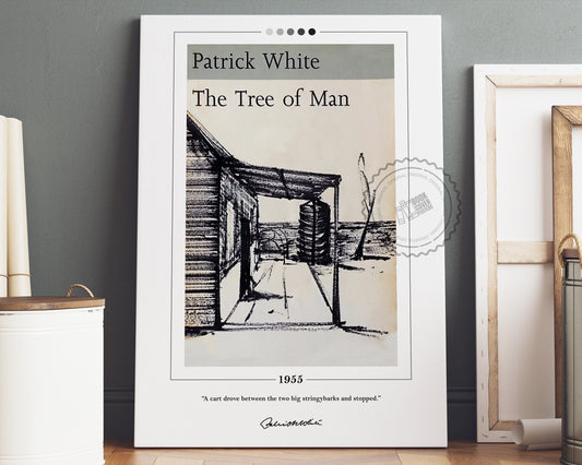The Tree of Man Book Cover Poster | Patrick White, The Tree of Man Poster, The Tree of Man Print, Book Poster, Canvas Print, Book Lover Gift