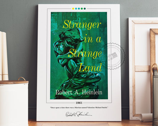 Stranger in a Strange Land Book Cover Poster | Robert A. Heinlein, Stranger in a Strange Land Poster, Book Posters, Canvas Wall Art