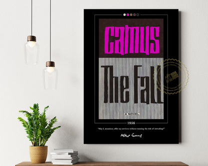 The Fall Book Cover Poster | Albert Camus, The Fall Poster, The Fall Print, Book Posters, Book Print, Book Art, Book Art, Book Lover Gift
