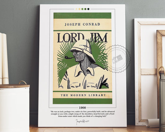 Lord Jim Book Cover Poster | Joseph Conrad, Lord Jim Poster, Lord Jim Print, Book Posters, Book Art, Canvas Wall Art, Book Lover Gift