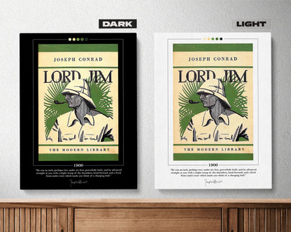 Lord Jim Book Cover Poster | Joseph Conrad, Lord Jim Poster, Lord Jim Print, Book Posters, Book Art, Canvas Wall Art, Book Lover Gift