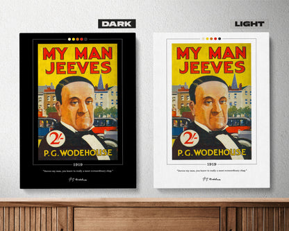 My Man Jeeves Book Cover Poster | P. G. Wodehouse, My Man Jeeves Poster, My Man Jeeves Print, Book Posters, Canvas Wall Art, Book Lover Gift