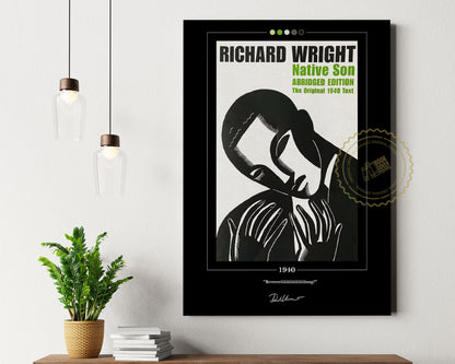 Native Son Book Cover Poster | Richard Wright, Native Son Poster, Native Son Print, Book Posters, Canvas Wall Art, Book Art, Book Lover Gift